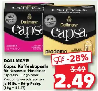 Kaufland DALLMAYR Capsa Kaffeekapseln Angebot