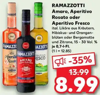 Kaufland RAMAZZOTTI Amaro, Aperitivo Rosato oder Aperitivo Fresco Angebot