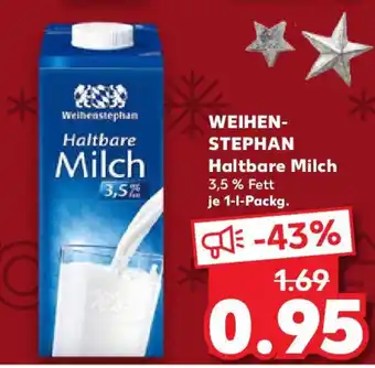 Kaufland WEIHEN- STEPHAN Haltbare Milch Angebot