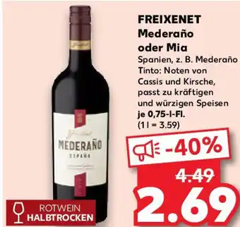 Kaufland FREIXENET Mederaño oder Mia Angebot