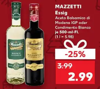 Kaufland MAZZETTI Essig Angebot