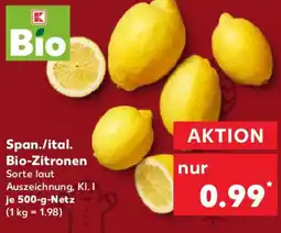 Kaufland Span./ital. Bio-Zitronen Angebot