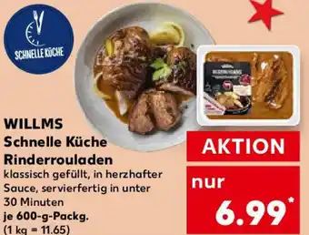 Kaufland WILLMS Schnelle Küche Rinderrouladen Angebot