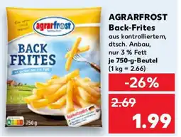 Kaufland AGRARFROST Back-Frites Angebot