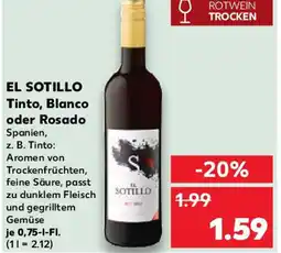 Kaufland EL SOTILLO Tinto, Blanco oder Rosado Angebot