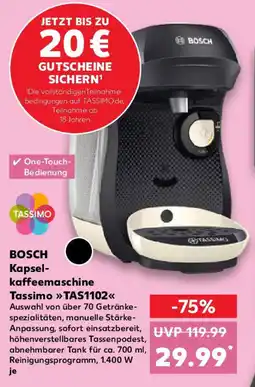 Kaufland BOSCH Kapsel- kaffeemaschine Tassimo TAS1102 Angebot