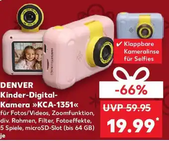 Kaufland DENVER Kinder-Digital- Kamera KCA-1351 Angebot