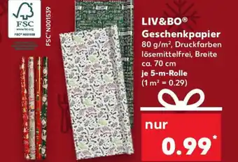Kaufland LIV&BO Geschenkpapier Angebot
