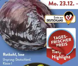 Aldi Süd Rotkohl, lose Angebot