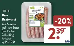 Aldi Süd GUT BIO Bio- Bratwurst Angebot