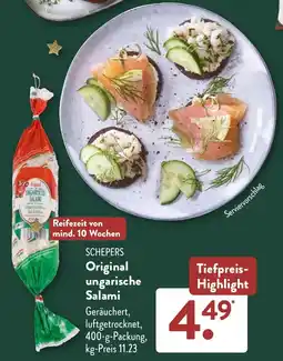 Aldi Süd SCHEPERS Original ungarische Salami Angebot