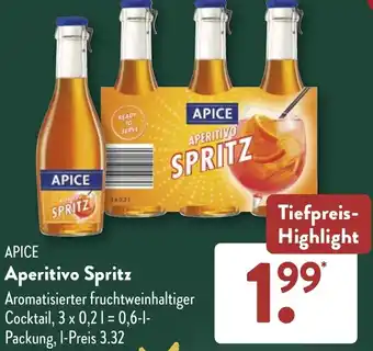 Aldi Süd APICE Aperitivo Spritz Angebot