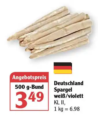 Globus Deutschland Spargel Weiß Violett 500g Angebot