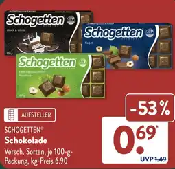 Aldi Süd SCHOGETTEN Schokolade Angebot