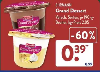 Aldi Süd EHRMANN Grand Dessert Angebot