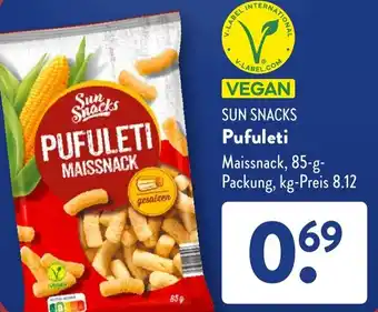 Aldi Süd SUN SNACKS Pufuleti Angebot