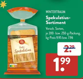 Aldi Süd WINTERTRAUM Spekulatius- Sortiment Angebot