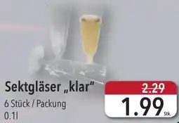 Groschen Sektgläser „klar" Angebot