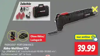 Lidl PARKSIDE PERFORMANCE Akku-Multitool 12V Angebot