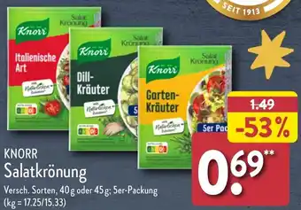 Aldi Nord KNORR Salatkrönung Angebot