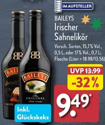 Aldi Nord BAILEYS Irischer Sahnelikör Angebot