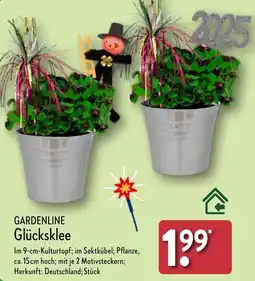 Aldi Nord GARDENLINE Glücksklee Angebot