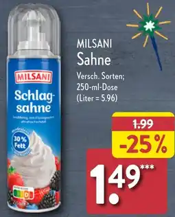 Aldi Nord MILSANI Sahne Angebot