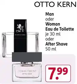 Rossmann OTTO KERN Man oder Woman Eau de Toilette oder After Shave Angebot