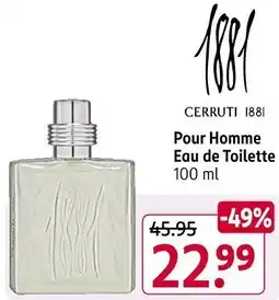 Rossmann CERRUTI 1881 Pour Homme Eau de Toilette Angebot