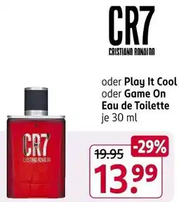 Rossmann CR7 CRISTIANO RONALDO oder Play It Cool oder Game On Eau de Toilette Angebot