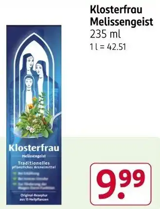 Rossmann Klosterfrau Melissengeist Angebot