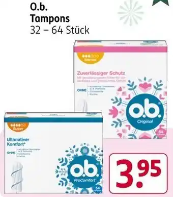 Rossmann O.b. Tampons Angebot