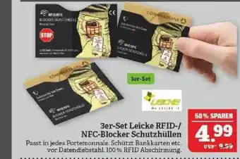 Marktkauf 3er-Set Leicke RFID-/NFC-Blocker Schutzhüllen Angebot