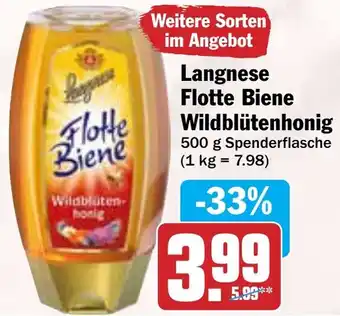 Hit Langnese Flotte Biene Wildblütenhonig Angebot