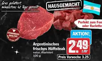 Hit Argentinisches frisches Hüftsteak Angebot