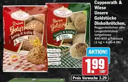 Hit Coppenrath & Wiese Unsere Goldstücke Dinkelbrötchen Angebot