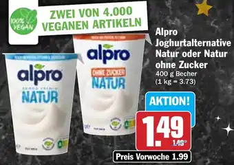 Hit Alpro Joghurtalternative Natur oder Natur ohne Zucker Angebot