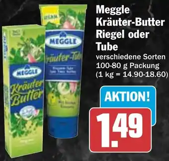 Hit Meggle Kräuter-Butter Riegel oder Tube Angebot