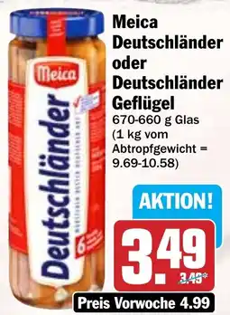 Hit Meica Deutschländer oder Deutschländer Geflügel Angebot