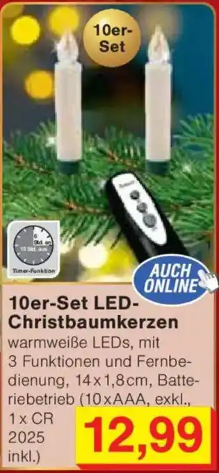 Jawoll 10er-Set LED Christbaumkerzen Angebot