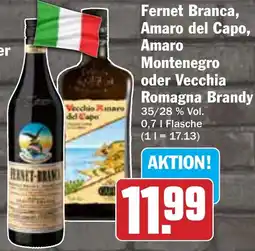 Hit Fernet Branca, Amaro del Capo, Amaro Montenegro oder Vecchia Romagna Brandy Angebot