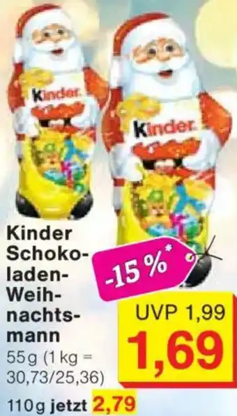 Jawoll Kinder Schokoladen Weihnachtsmann Angebot