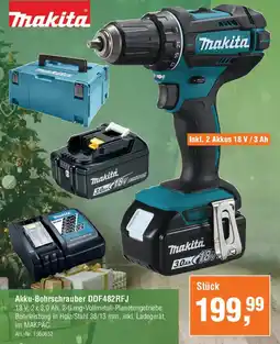 team baucenter Makita Akku-Bohrschrauber DDF482RFJ Angebot