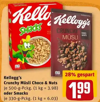 REWE Kellogg’s crunchy müsli choco & nuts Angebot