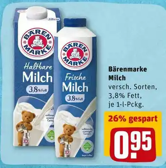 REWE Bärenmarke milch Angebot