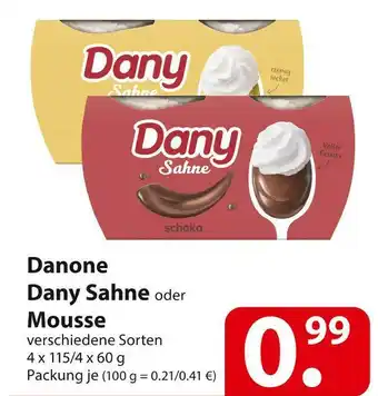 Famila Nord Ost Danone dany sahne oder mousse Angebot