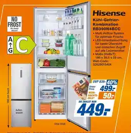 Expert Hisense kühl-gefrier-kombination rb390n4bcc Angebot