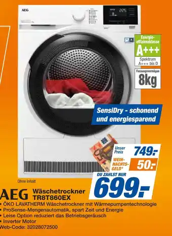 Expert Aeg wäschetrockner tr8t860ex Angebot