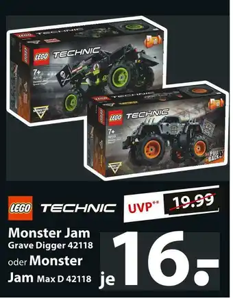 Famila Nord Ost Lego technic monster jam grave digger 42118 oder monster jam max d 42118 Angebot