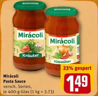 REWE Mirácoli pasta sauce Angebot